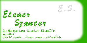 elemer szanter business card